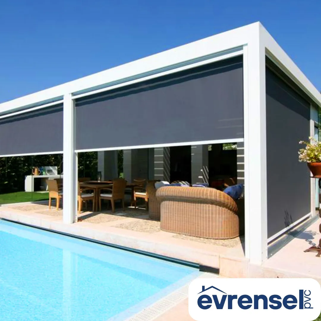 Lüks Villa Teras Zip Perde Uygulaması Ankara